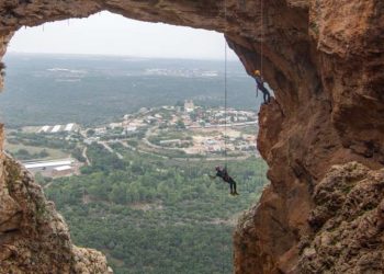 Rappelling in Israel