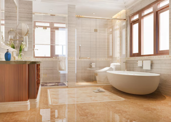 Transform Your Bathroom with White Marble Effect Tiles