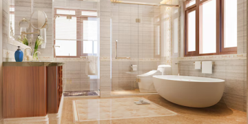 Transform Your Bathroom with White Marble Effect Tiles