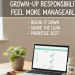 Making grown-up responsibilities manageable