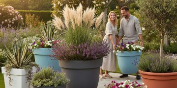 extra large lightweight outdoor pots