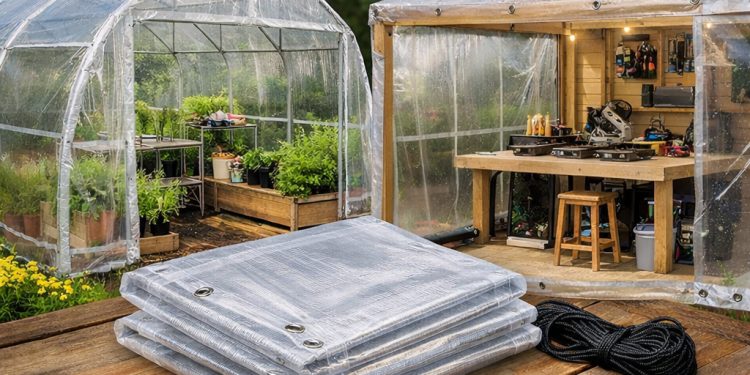 High-Quality Clear Tarpaulins for Greenhouses and Outdoor Workshops