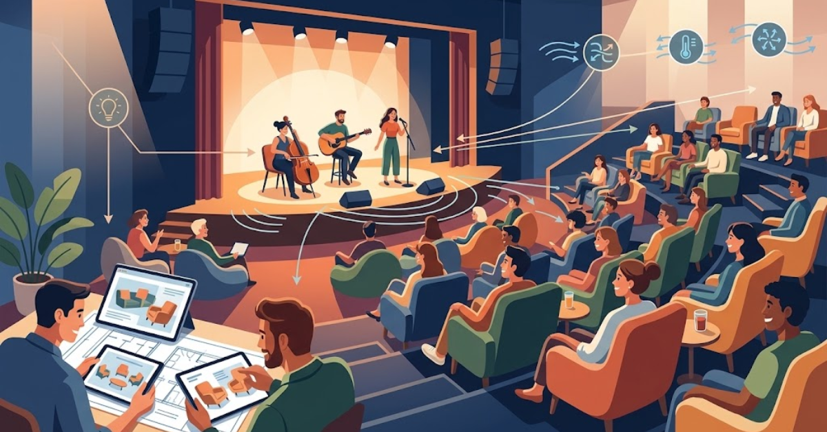 comfortable spaces for live events